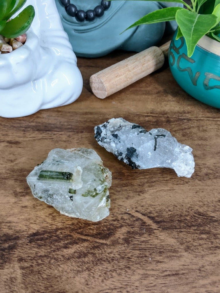 Pedra Turmalina Verde Bruta - Kit 100g