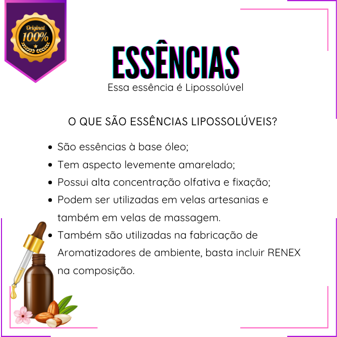 Essência Concentrada Inspiração Alecrim Le Lis Blanc Vollmens Para Aromatizador - Velas - Sabonetes - Perfumes