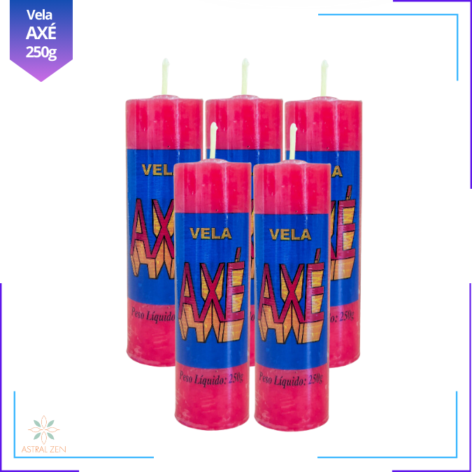 Velas Votivas Coloridas Axé 250 Gramas 100% Parafina Pura 7 dias + de 14 Cores - 6un