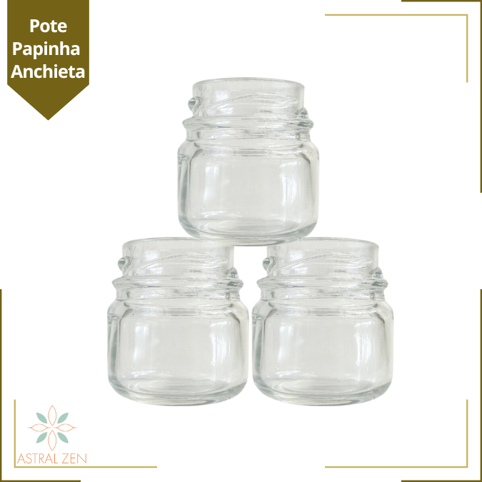 Pote de Vidro Sem Tampa Papinha Redondo 40ml Para Doces Geleias Brigadeiros Bolos Velas Lembranças - 50 Unds