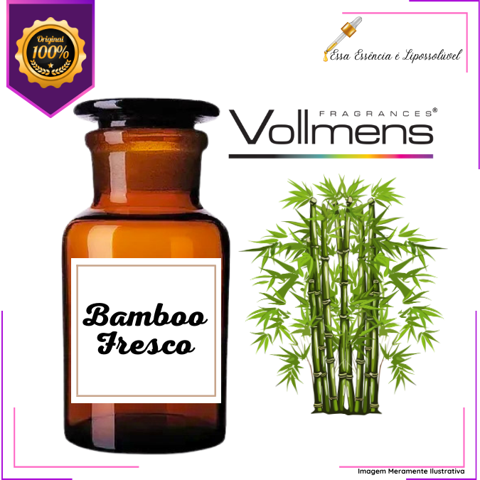 Essência Concentrada Bamboo Fresco Vollmens Para Aromatizador - Velas - Sabonetes - Perfumes