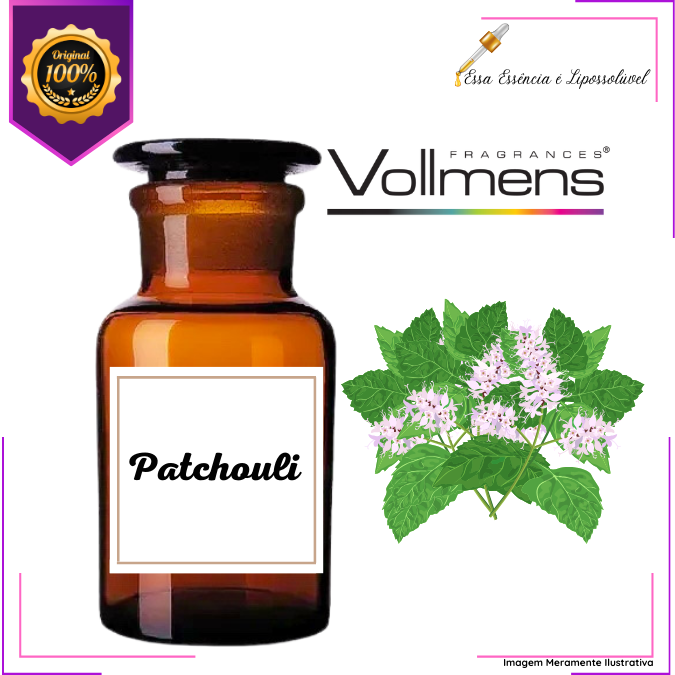 Essência Concentrada Patchouli Vollmens Para Aromatizador - Velas - Sabonetes - Perfumes