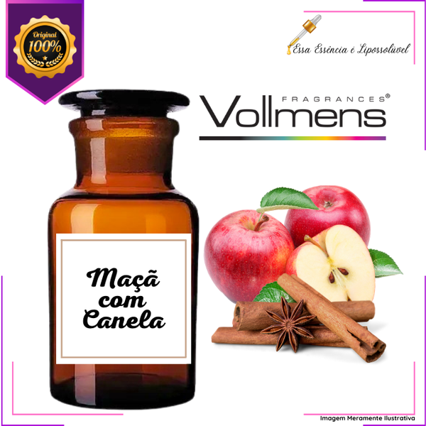 Essência Concentrada Maça com Canela Vollmens Para Aromatizador - Velas - Sabonetes - Perfumes