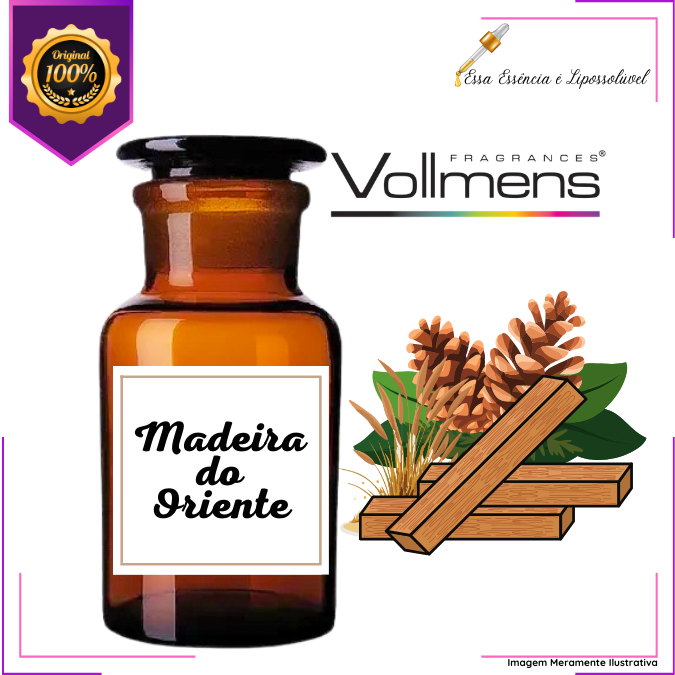 Essência Concentrada Madeira do Oriente Vollmens Para Aromatizador - Velas - Sabonetes - Perfumes 500g