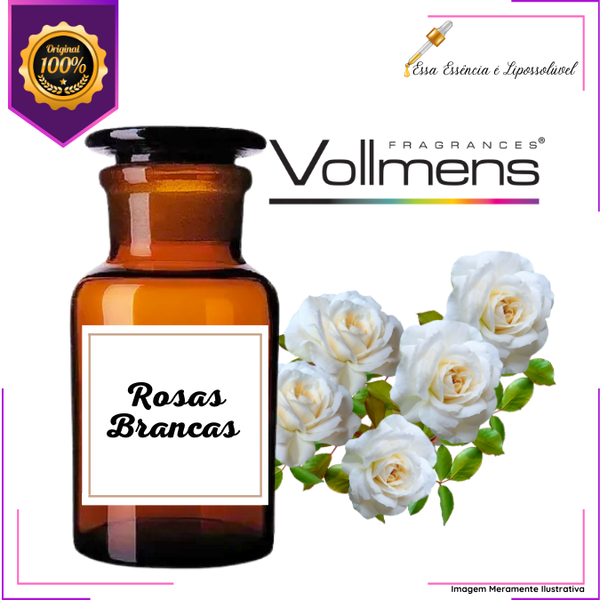 Essência Concentrada Rosas Brancas Vollmens Para Aromatizador - Velas - Sabonetes - Perfumes