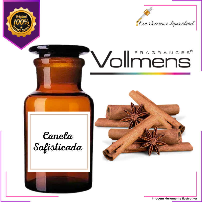 Essência Concentrada Canela Sofisticada Vollmens Para Aromatizador - Velas - Sabonetes - Perfumes 500g