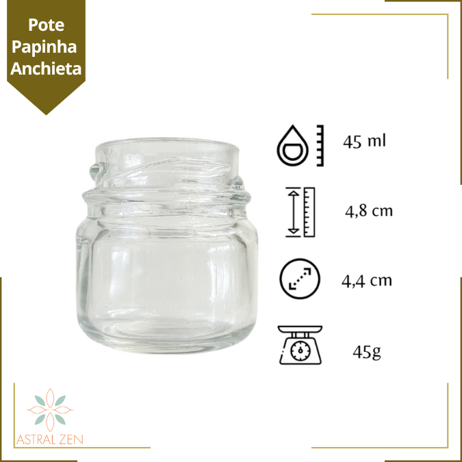 Pote de Vidro Papinha 40ml Doces  Bolos Geleias Lembranças Sem Tampa - 30 Unds