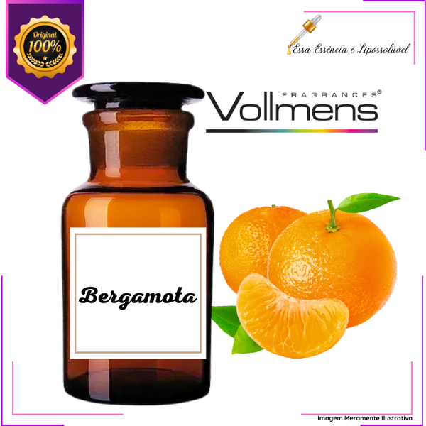 Essência Concentrada Bergamota Vollmens Para Aromatizador - Velas - Sabonetes - Perfumes