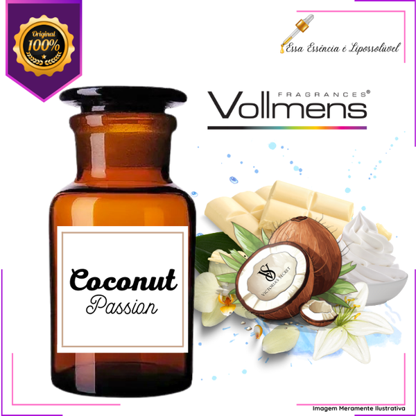 Essência Concentrada Coconut Passion Vollmens Para Aromatizador - Sabonetes - Velas - Perfumes