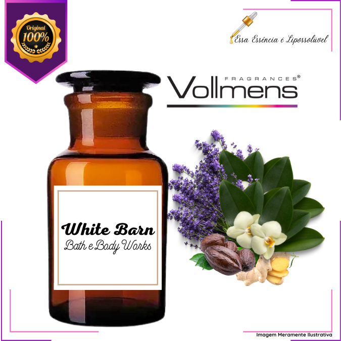 Essência Concentrada White Barn  Vollmens Para Aromatizador - Sabonetes - Velas - Perfumes  500g