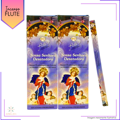 Incenso Flute Nossa Senhora Desatadora - Kit com 6 Iguais ou Variados