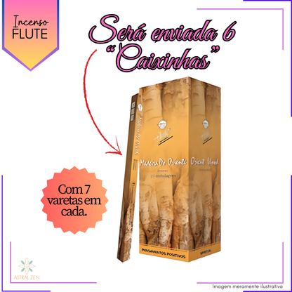 Incenso Flute Madeira do Oriente - Kit com 6 Iguais ou Variados