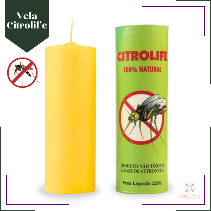 Vela de Citronela Citrolife Repelente Contra Mosquitos e Insetos 100% Natural