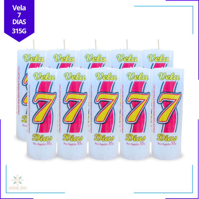 20 Velas Votivas 7 dias Brancas 315 Gramas 100% Parafina Pura