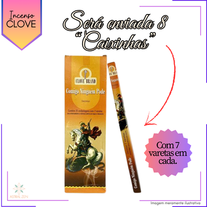 Incenso Clove Brand Comigo Ninguém Pode - Kit com 8 Iguais ou Variados