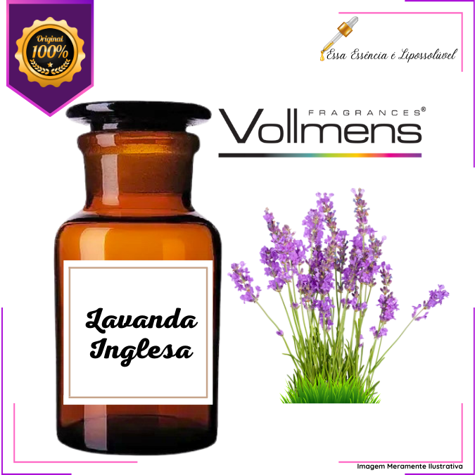 Essência Concentrada Lavanda Inglesa Vollmens Para Aromatizador - Velas - Sabonetes - Perfumes 500g