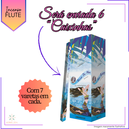 Incenso Flute Brisa do Mar - Kit com 6 Iguais ou Variados