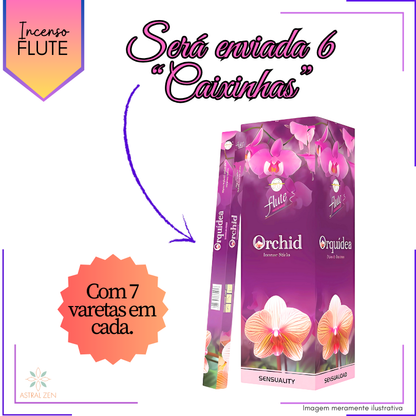 Incenso Flute Orquídea - Kit com 6 Iguais ou Variados