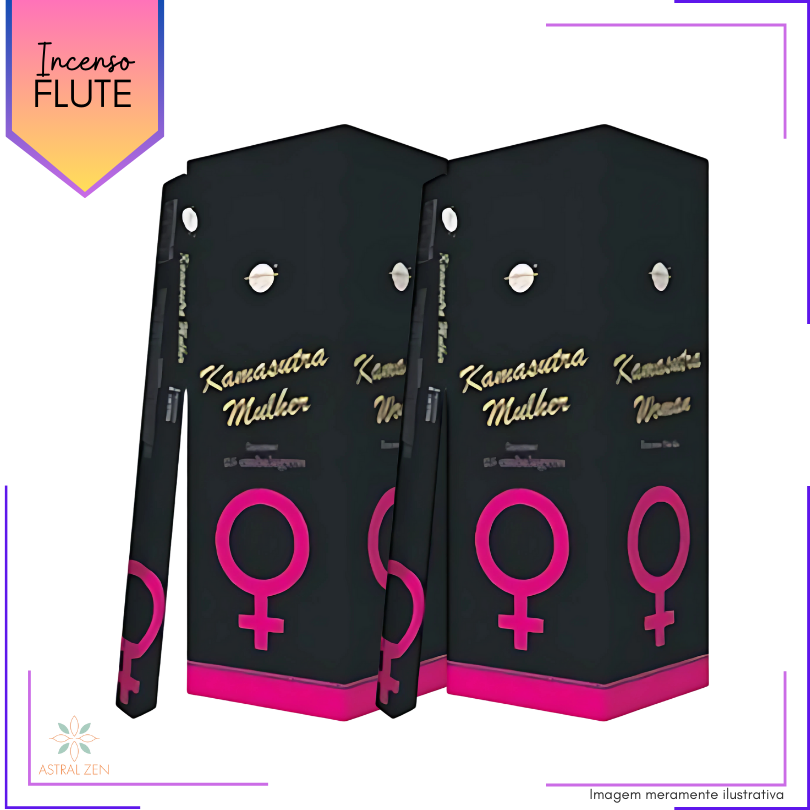 Incenso Flute Kamasutra Mulher - Kit com 6 Iguais ou Variados