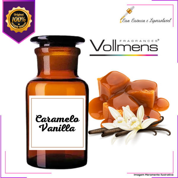 Essência Concentrada Caramelo Vanilla Vollmens Para Aromatizador - Sabonetes - Velas - Perfumes 500g