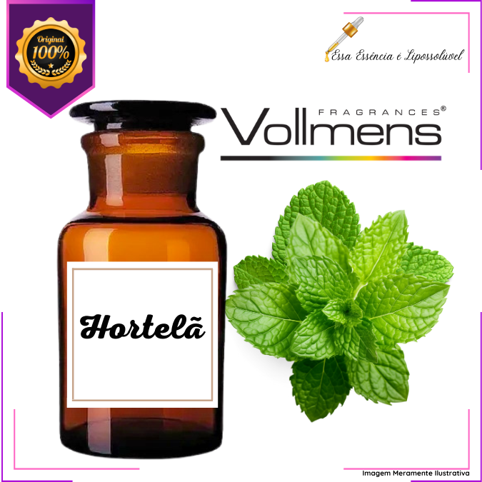 Essência Concentrada Hortelã Vollmens Para Aromatizador - Velas - Sabonetes - Perfumes