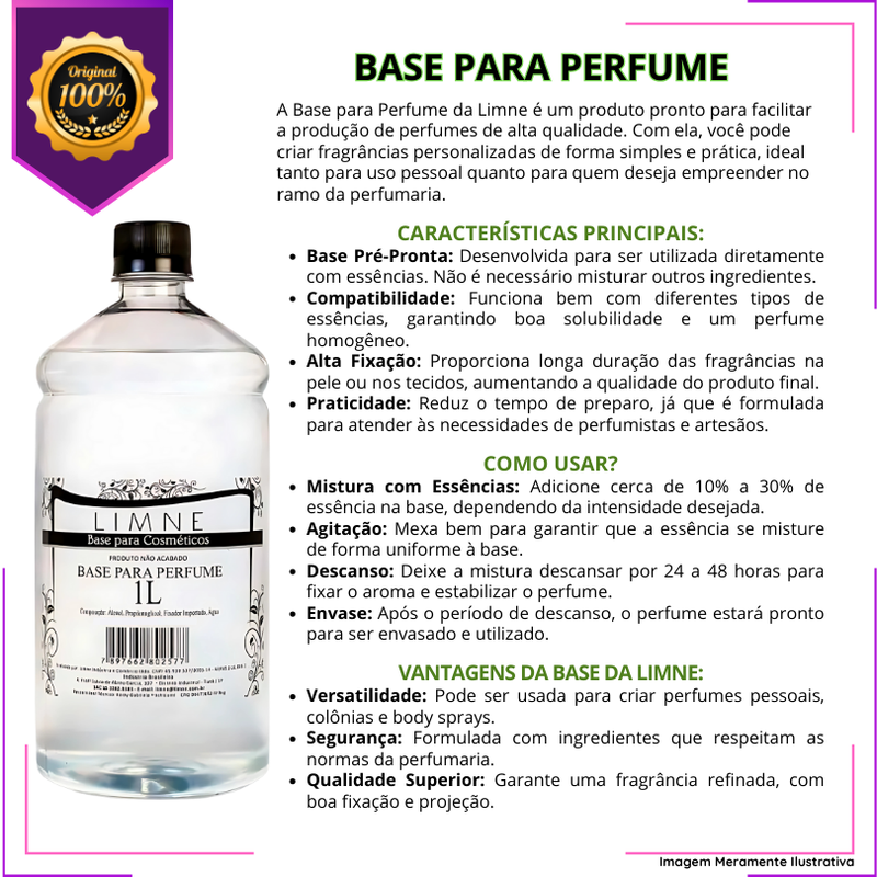 Base Para Perfume Com Alta Fixação e Qualidade Profissional