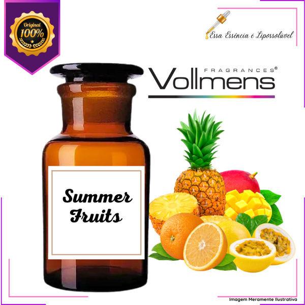 Essência Concentrada Summer Fruits Vollmens Para Aromatizador - Velas - Sabonetes - Perfumes 500g