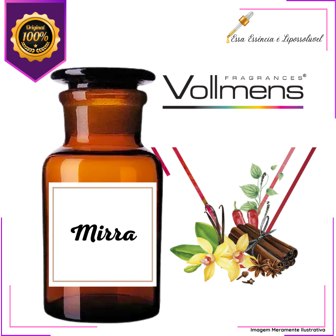 Essência Concentrada Mirra Vollmens Para Aromatizador - Velas - Sabonetes - Perfumes