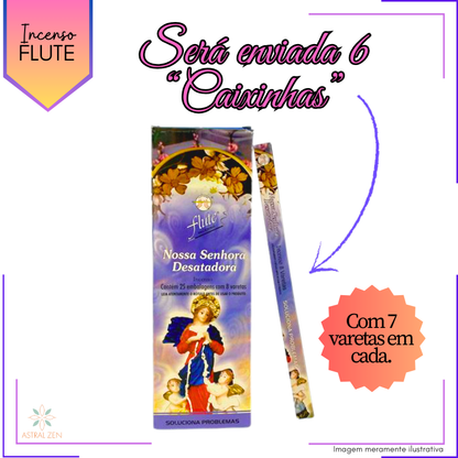 Incenso Flute Nossa Senhora Desatadora - Kit com 6 Iguais ou Variados