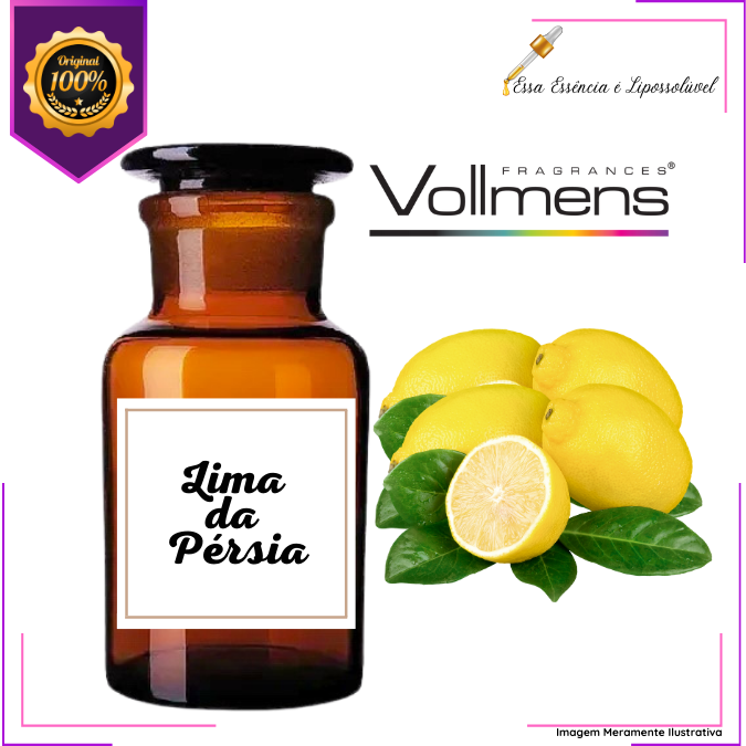 Essência Concentrada Lima da Pérsia Vollmens Para Aromatizador - Velas - Sabonetes - Perfumes