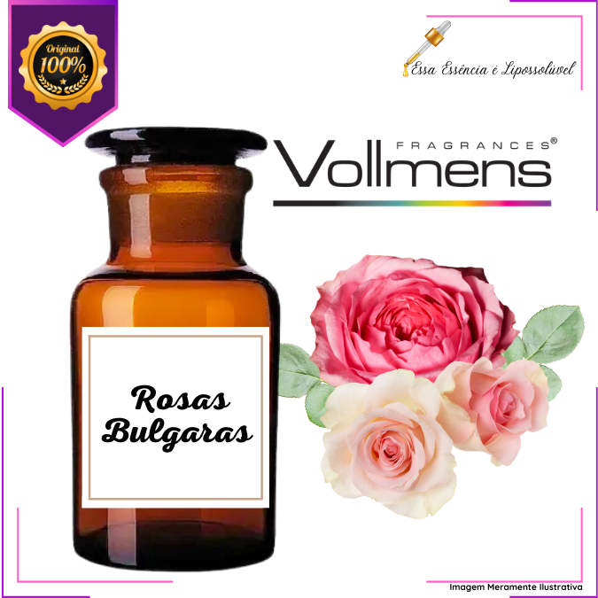 Essência Concentrada Rosas Bulgaras Vollmens Para Aromatizador - Velas - Sabonetes - Perfumes