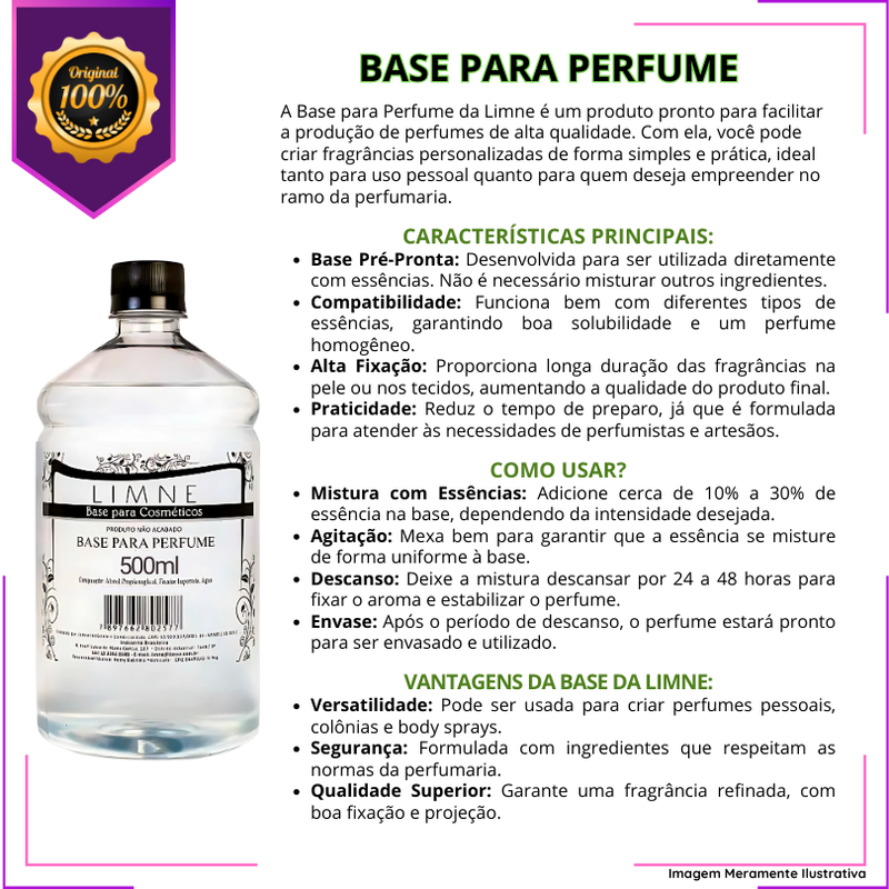 Base Para Perfume Com Alta Fixação e Qualidade Profissional