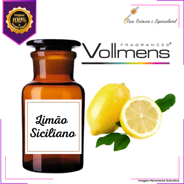 Essência Concentrada Limão Siciliano Vollmens Para Aromatizador - Velas - Sabonetes - Perfumes