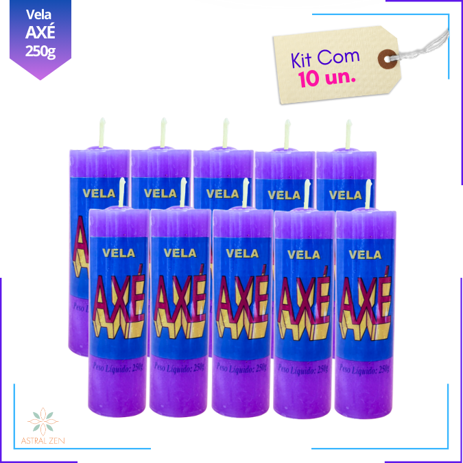 Velas Votivas Coloridas Axé 250 Gramas 100% Parafina Pura 7 dias + de 14 Cores - 10un