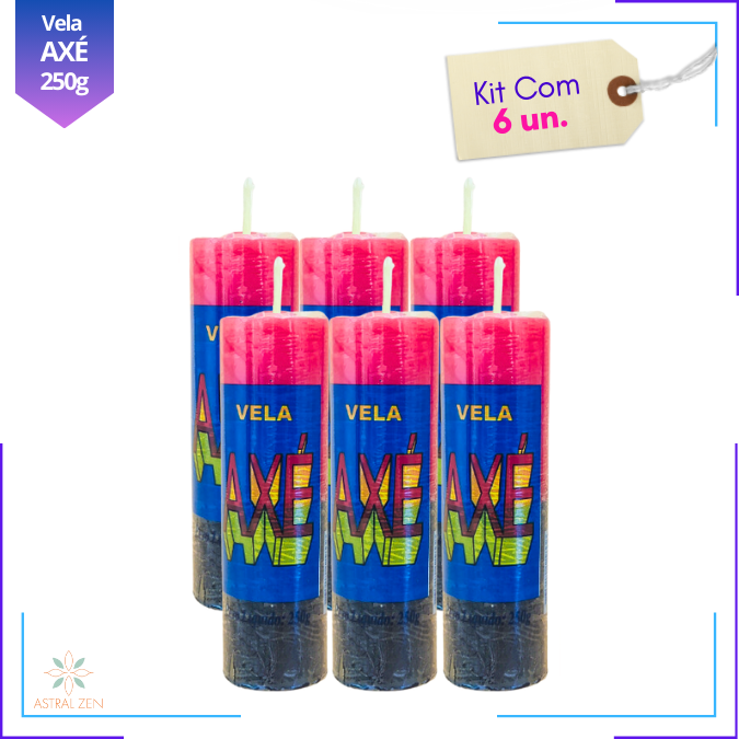 Velas Votivas Coloridas Axé 250 Gramas 100% Parafina Pura 7 dias + de 14 Cores - 6un