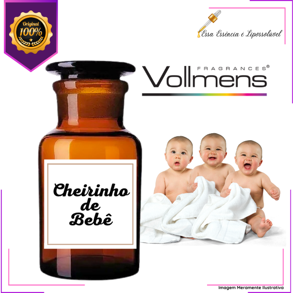 Essência Concentrada Cheirinho de Bebê Vollmens Para Aromatizador - Velas - Sabonetes - Perfumes