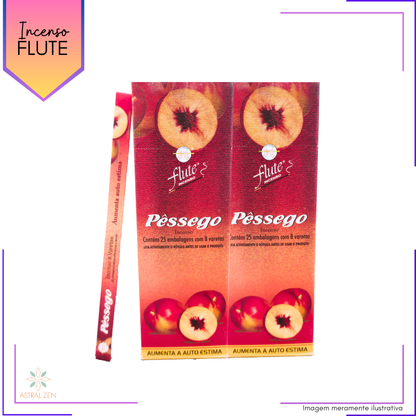 Incenso Flute Pêssego - Kit com 6 Iguais ou Variados