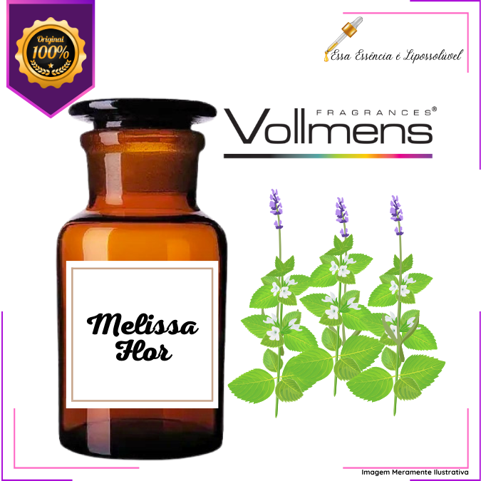 Essência Concentrada Melissa Flor Vollmens Para Aromatizador - Velas - Sabonetes - Perfumes