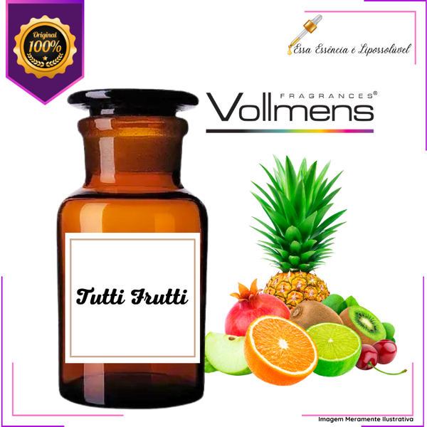 Essência Concentrada Tutti Fruti Vollmens Para Aromatizador - Velas - Sabonetes - Perfumes 500g