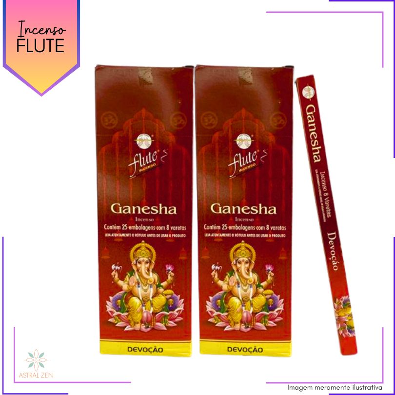 Incenso Flute Ganesha - Kit com 6 Iguais ou Variados