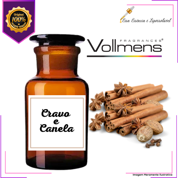 Essência Concentrada Cravo e Canela Vollmens Para Aromatizador - Velas - Sabonetes - Perfumes