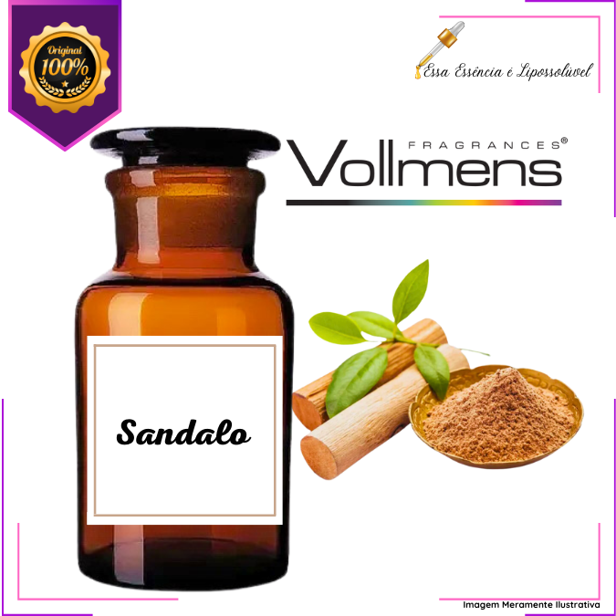 Essência Concentrada Sandalo Vollmens Para Aromatizador - Velas - Sabonetes - Perfumes