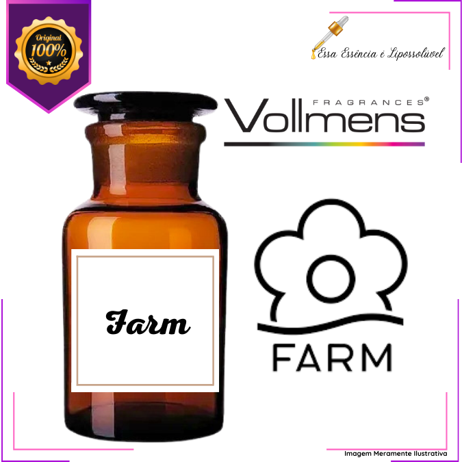 Essência Concentrada Inspiração Farm Vollmens Para Aromatizador - Velas - Sabonetes - Perfumes