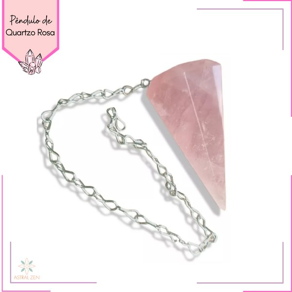 Pêndulo de Quartzo Rosa - Conecte-se com Sua Energia Interior