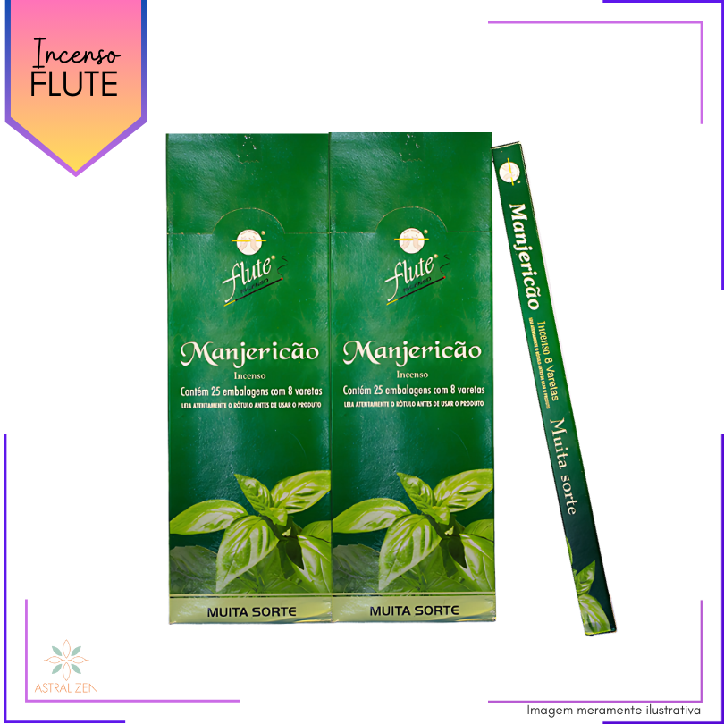 Incenso Flute Manjericão - Kit com 6 Iguais ou Variados