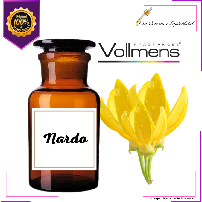 Essência Concentrada Nardo Vollmens Para Aromatizador - Velas - Sabonetes - Perfumes