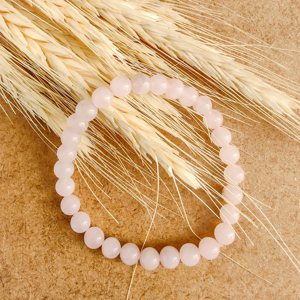 Pulseira Quartzo Rosa 6mm