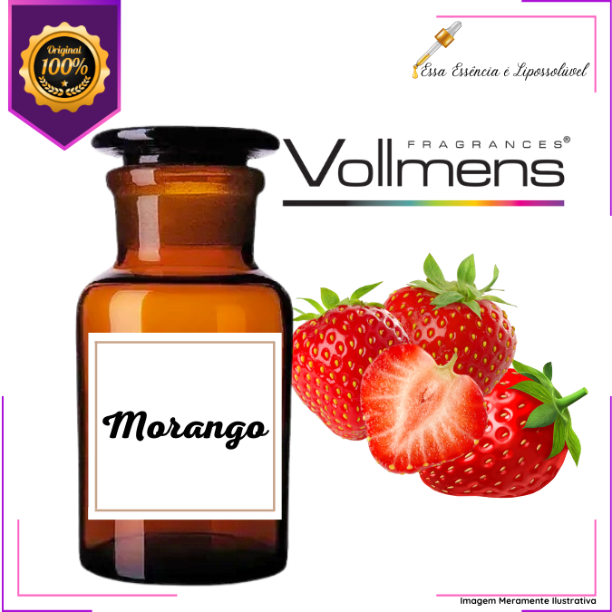 Essência Concentrada Morango Vollmens Para Aromatizador - Velas - Sabonetes - Perfumes 500g