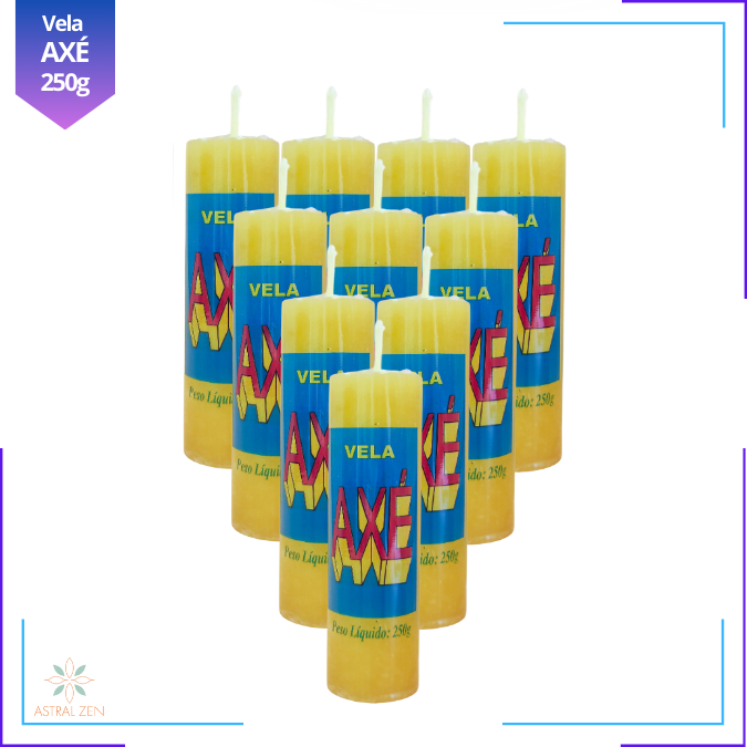 Velas Votivas Coloridas Axé 250 Gramas 100% Parafina Pura 7 dias + de 14 Cores - 10un