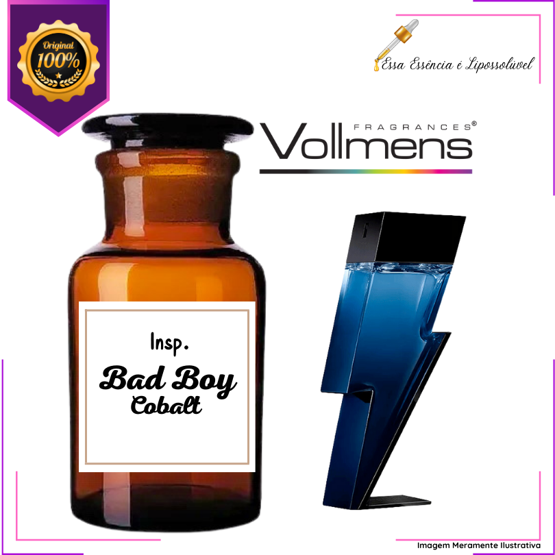 Essência Vollmens Premium Bad Man Blue Metal LPV - O Toque Sofisticado da Perfumaria Importada Masculina 500g